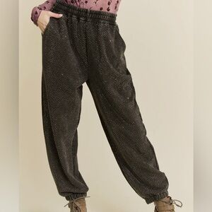 Disco Grunge Joggers in Washed Black